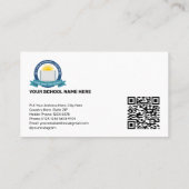 Whiteboard schoolleraar met QR-code Visitekaartje (Achterkant)