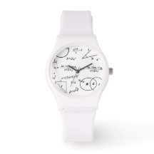 Whiteboard siliconen band wit horloge