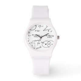 Whiteboard siliconen band wit horloge
