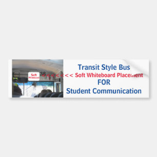 Whiteboard Transportstijl bus Bumpersticker