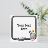 Whiteboardkaarten, jouw tekst aanpassen (Staand voorkant)