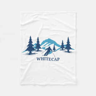 Whitecap Wisconsin Skigebied Skiën Skiloper Fleece Deken