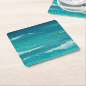 Whitecaps Warm Turquoise Golf Waters Kartonnen Onderzetters (Schuin)