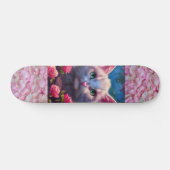 WHITECAT EN ROZEN GIRL SKATEBOARDER SKATEBOARDS (Horizontaal)