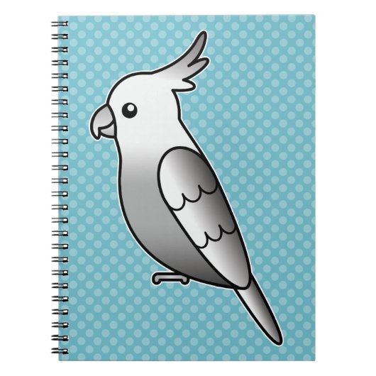 Whiteface Cartoon Cockatiel Parrot Bird Notitieboek (Voorkant)