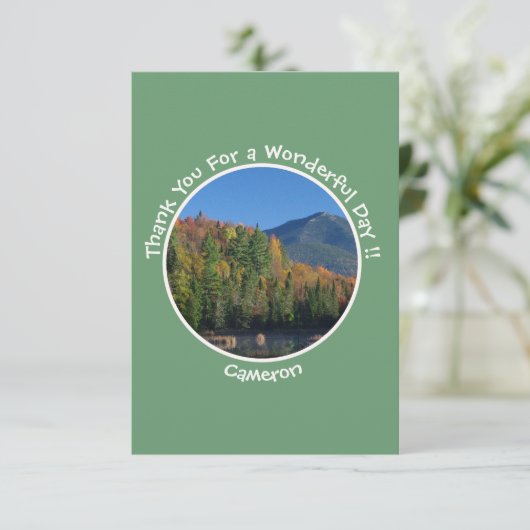 Whiteface Mountain, Adirondack Herfst Feest Items Bedankkaart (Staand voorkant)