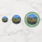 Whiteface Mountain, Adirondack Herfst Feest Items Confetti (Achterkanten)