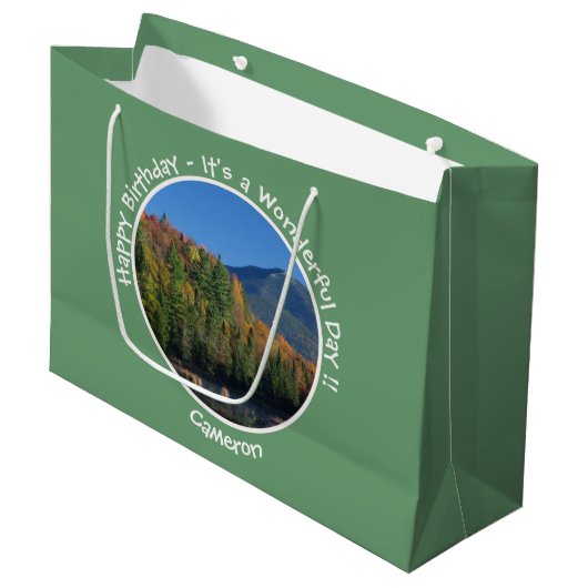 Whiteface Mountain, Adirondack Herfst Feest Items Groot Cadeauzakje (Voorkant Gekanteld)