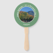 Whiteface Mountain, Adirondack Herfst Feest Items Handwaaier (Voorkant)