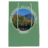 Whiteface Mountain, Adirondack Herfst Feest Items Medium Cadeauzakje (Achterkant)