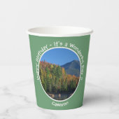 Whiteface Mountain, Adirondack Herfst Feest Items Papieren Bekers (Achterkant)