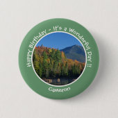 Whiteface Mountain, Adirondack Herfst Feest Items Ronde Button 5,7 Cm (Voorkant)