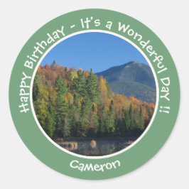 Whiteface Mountain, Adirondack Herfst Feest Items Ronde Sticker