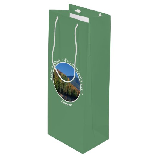 Whiteface Mountain, Adirondack Herfst Feest Items Wijn Cadeautas (Voorkant Gekanteld)