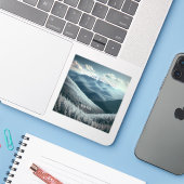 Whiteface Mountain New York 3 inch Vinyl Sticker (Laptop met iPhone)