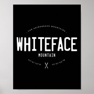 Whiteface Mountain New York Grafisch Gedistroyeerd Poster