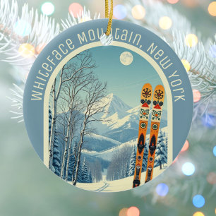 Whiteface Mountain New York ski gebied souvenir Keramisch Ornament