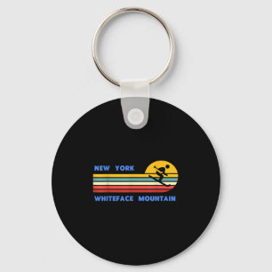 Whiteface Mountain New York Skiën Skiloper Ski Ret Sleutelhanger