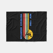 Whiteface Mountain New York Skiing Skier Ski Retro Fleece Deken (Voorkant (Horizontaal))
