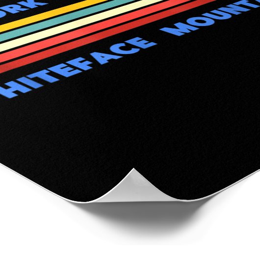 Whiteface Mountain New York Skiing Skier Ski Retro Poster (Hoek)