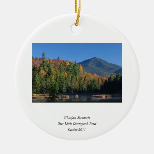 Whiteface Mountain over Little Cherrypatch Pond Keramisch Ornament (Voorkant)