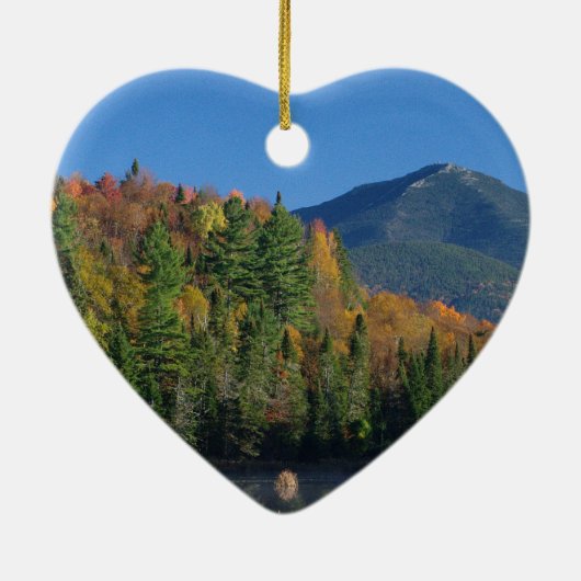 Whiteface Mountain over Little Cherrypatch Pond Keramisch Ornament (Achterkant)
