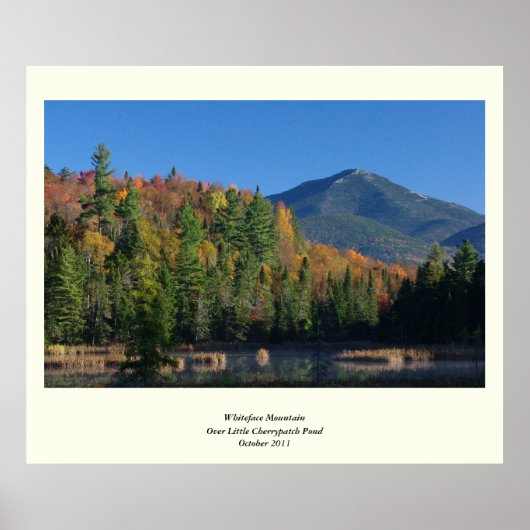 Whiteface Mountain over Little Cherrypatch Pond Poster (Voorkant)