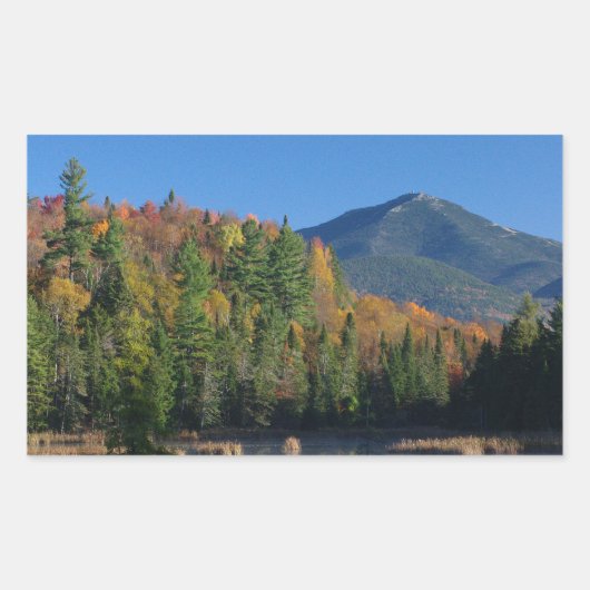 Whiteface Mountain over Little Cherrypatch Pond Rechthoekige Sticker (Voorkant)