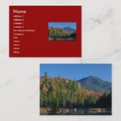 Whiteface Mountain over Little Cherrypatch Pond Visitekaartje (Voorkant / Achterkant)