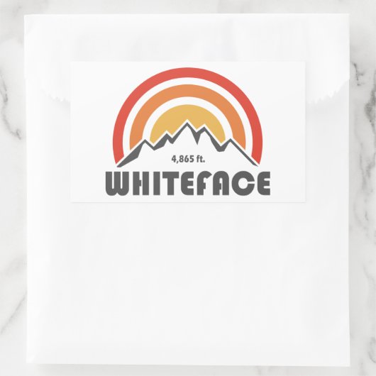 Whiteface Mountain Rechthoekige Sticker (Tas)