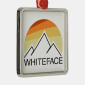Whiteface Mountain Retro Metalen Ornament (Rechts)