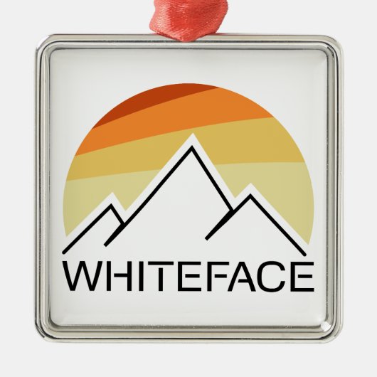 Whiteface Mountain Retro Metalen Ornament (Voorkant)