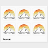 Whiteface Mountain Retro Vierkante Sticker (Vel)
