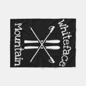Whiteface Mountain Skisport Ski Skiër Stokken Rust Fleece Deken (Voorkant (Horizontaal))