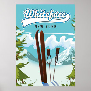 Whiteface - New York naar ski Poster