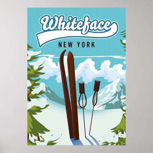 Whiteface - New York naar ski Poster (Voorkant)