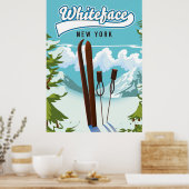 Whiteface - New York naar ski Poster (Keuken)