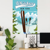 Whiteface - New York naar ski Poster (Thuiskantoor)