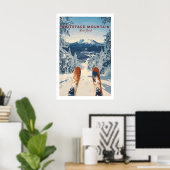 Whiteface Sneeuw Scene Bergprint 1 Poster (Thuiskantoor)