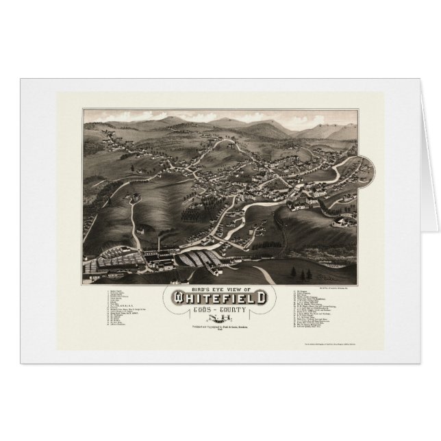 Whitefield, NH Panoramic Map - 1883 (Voorkant Horizontaal)