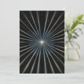 Whitefire Supernova Cosmic Galaxy Star Wit Zwart Kaart (Staand voorkant)