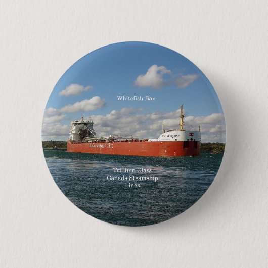 Whitefish Bay-button Ronde Button 5,7 Cm (Voorkant)