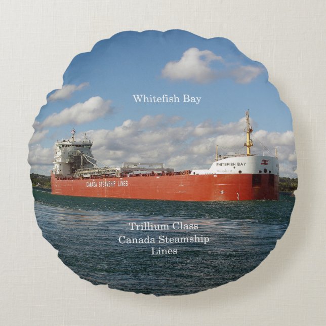 Whitefish Bay-kussen Rond Kussen (Voorkant)