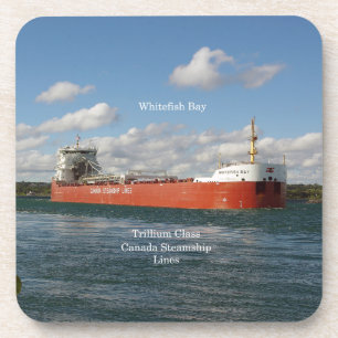 Whitefish Bay set met 6 harde plastic onderzetters