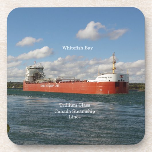 Whitefish Bay set met 6 harde plastic onderzetters (Voorkant)