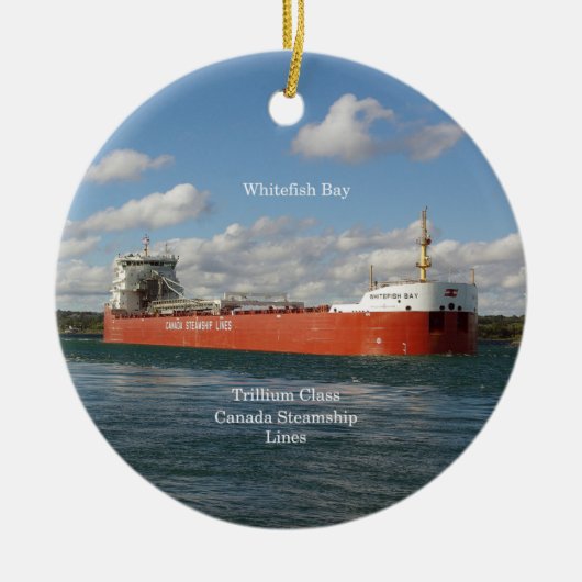 Whitefish Bay-versiering Keramisch Ornament (Voorkant)