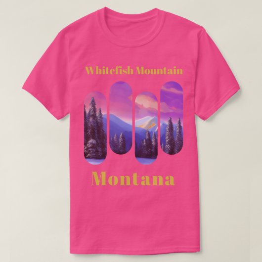 Whitefish bergski Montana 3 T-shirt (Design voorkant)