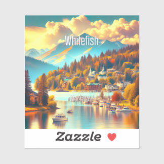 Whitefish Montana 3 inch Vinyl Sticker
