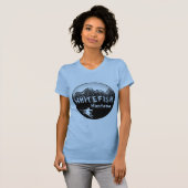 Whitefish Montana artistieke skier T-shirt (Voorkant volledig)