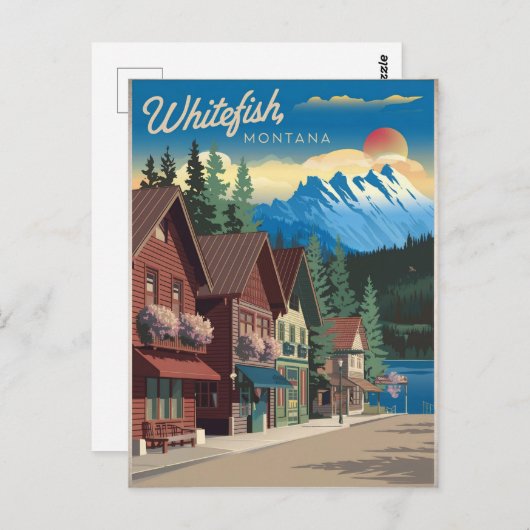 Whitefish Montana  Briefkaart (Voorkant / Achterkant)